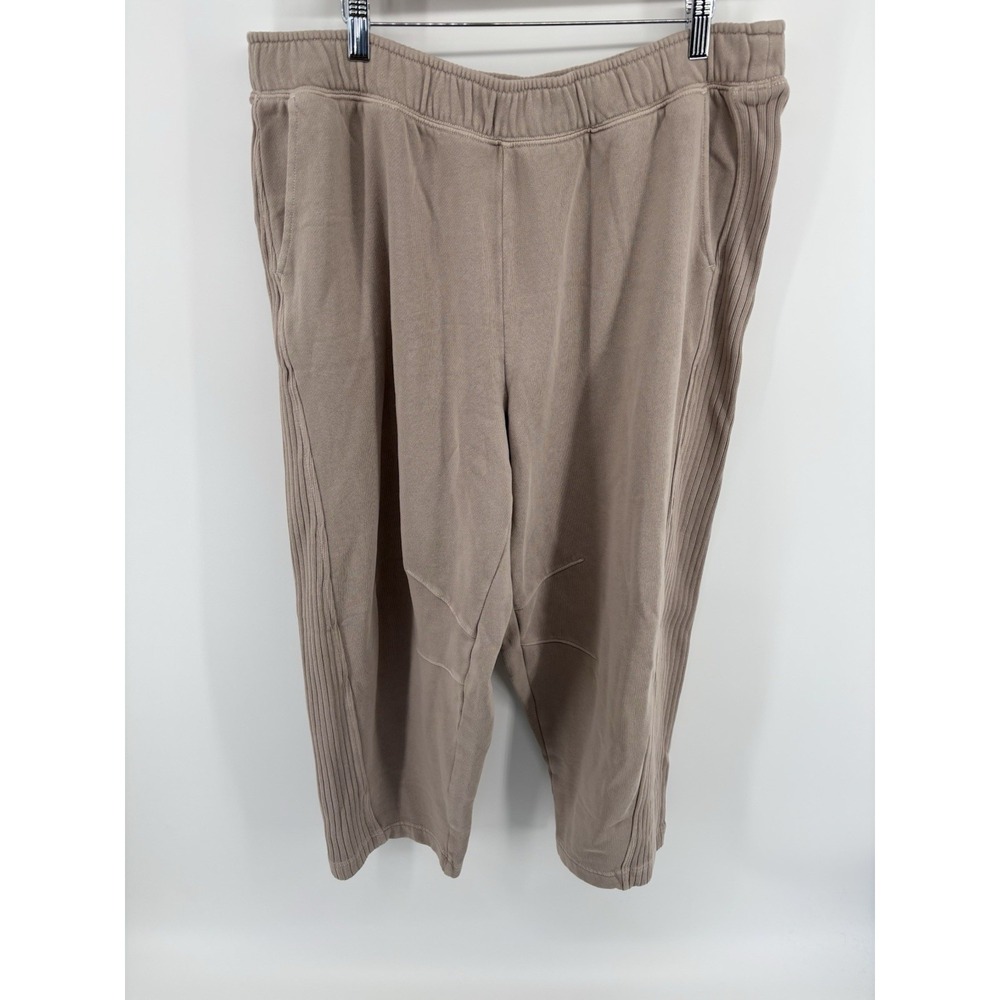 NWT Aerie Oh Snap! Barrel Sweatpant Sz XL Short Stone Harbor Cozy Lounge $55 - Picture 7 of 15